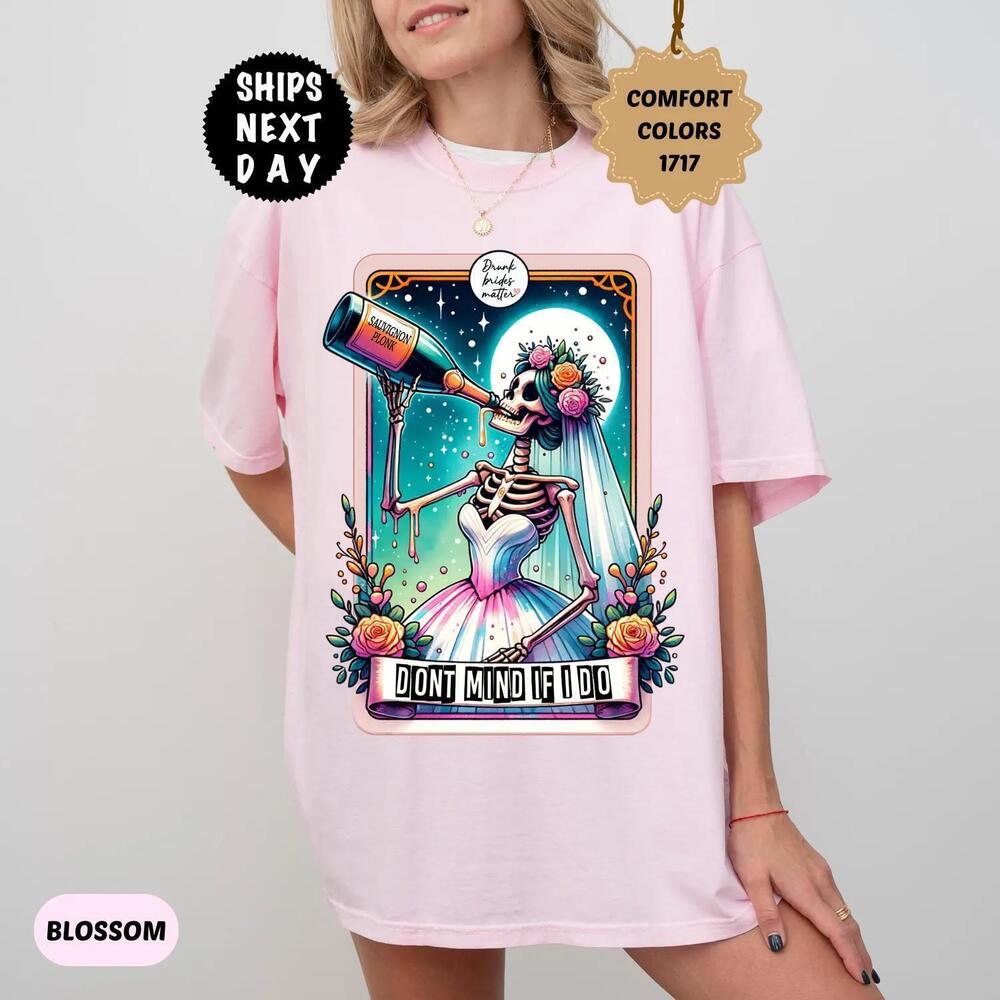 S Bachelorette Party Shirt, Skeleton Bride Graphic Tee, Bridesmaid